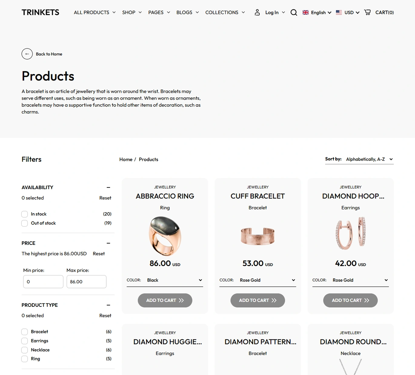 Trinkets Shopify Theme - WorkDo