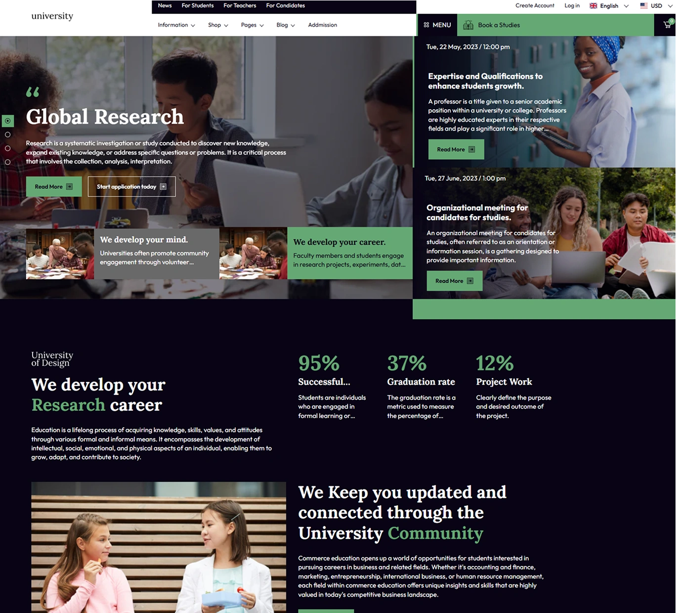 University Shopify Theme - WorkDo