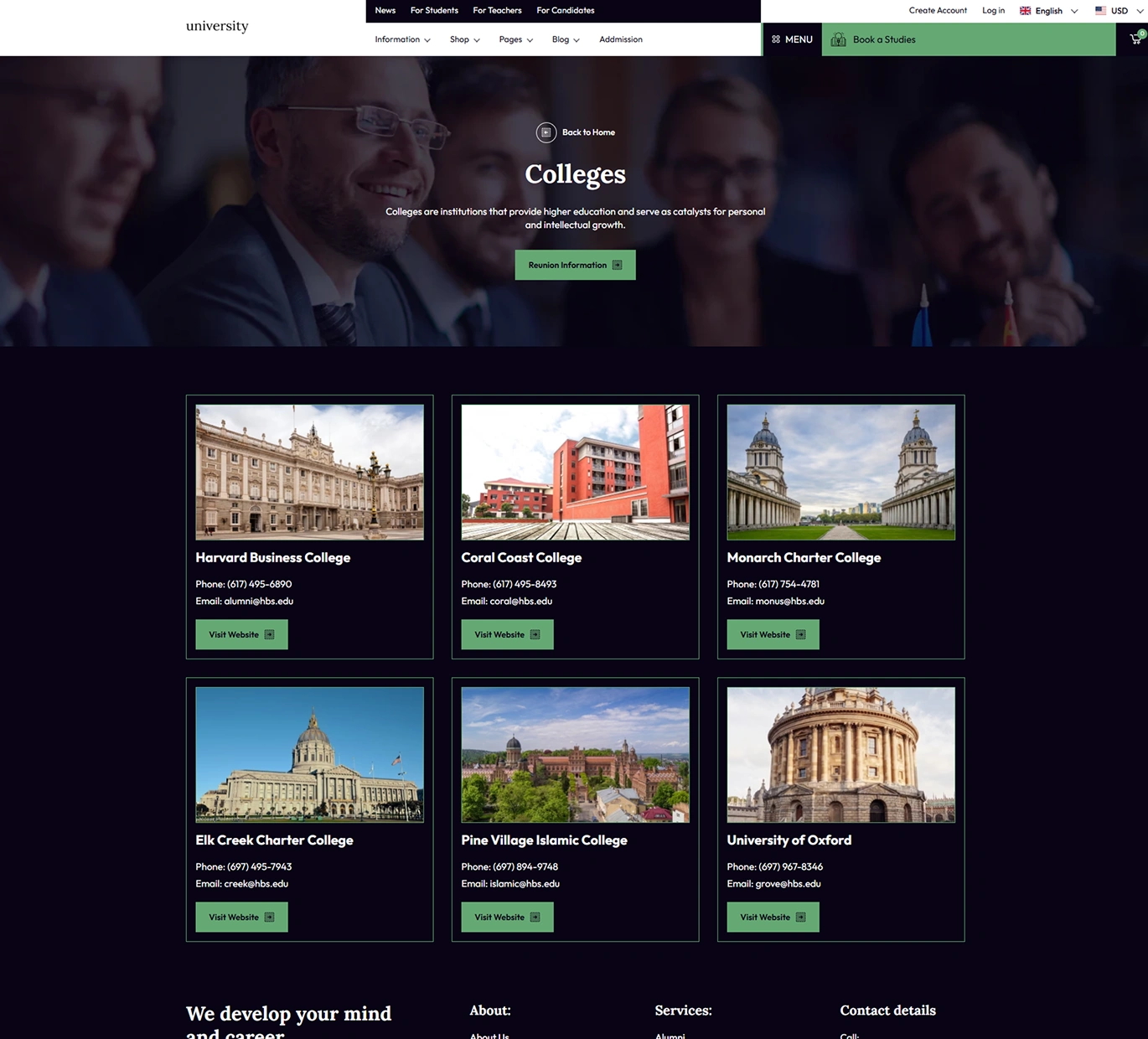 University Shopify Theme - WorkDo