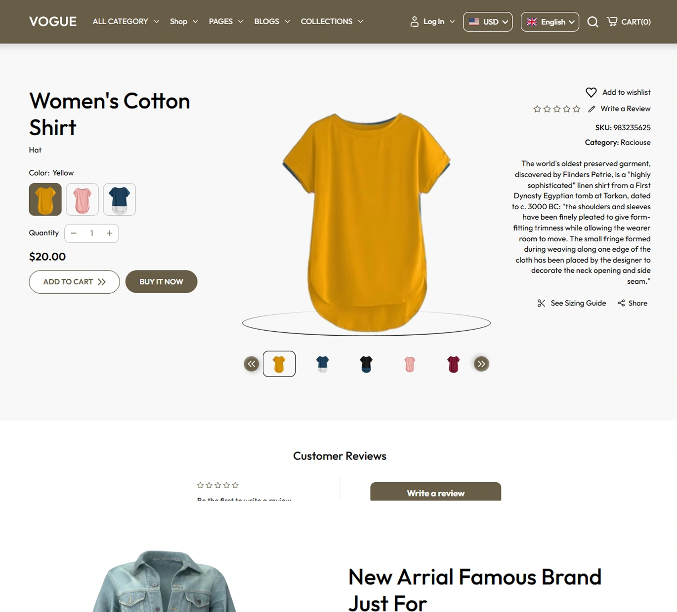 Vogue Shopify Theme - WorkDo