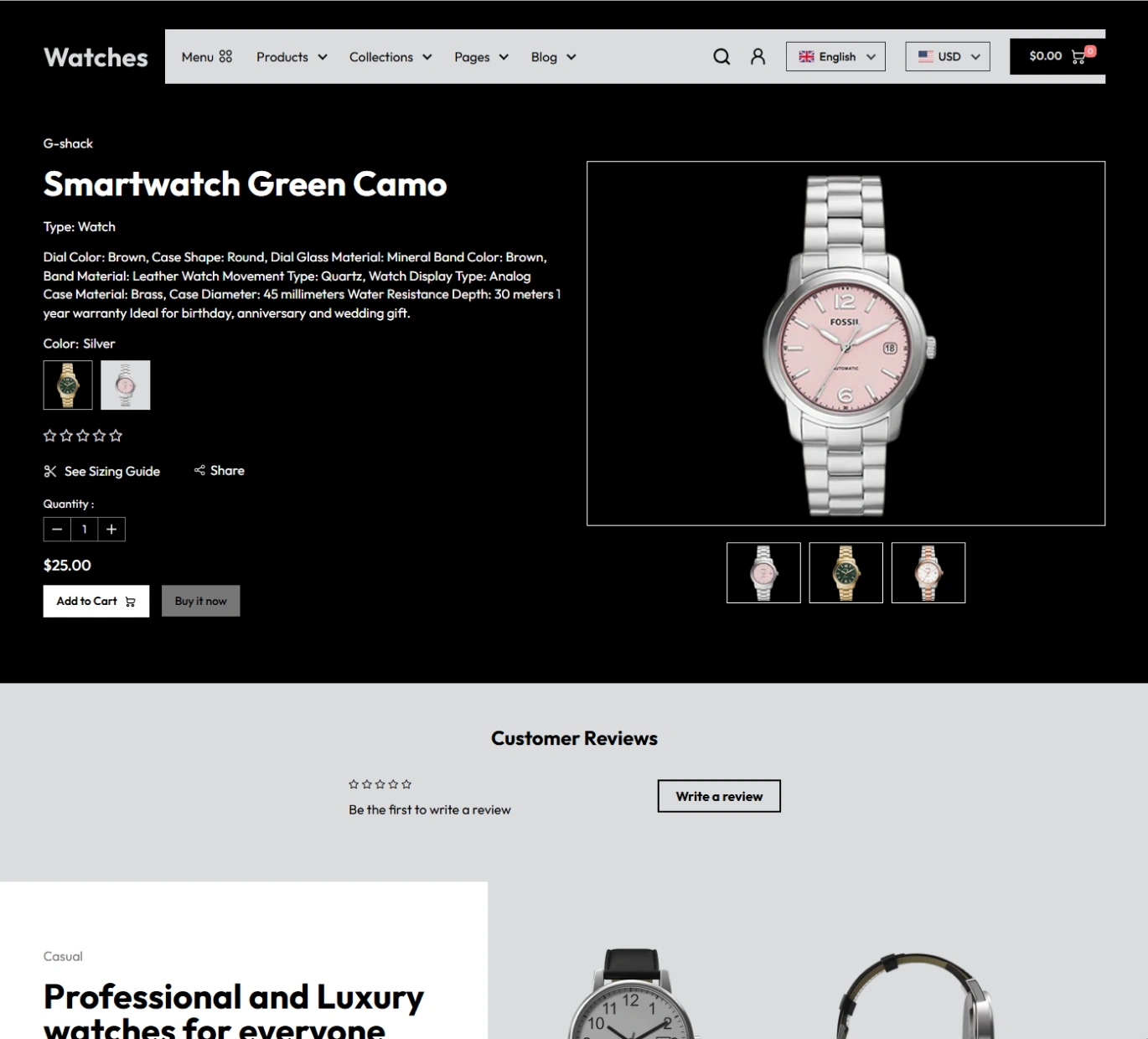 Watches Shopify Theme - WorkDo