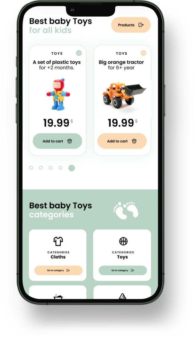 BabyCare – Mobile Apps for eCommerceGo SaaS