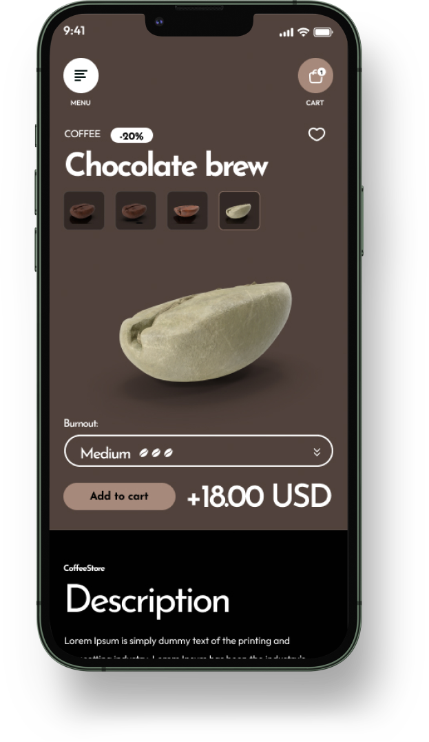 Coffee – Mobile Apps for eCommerceGo SaaS