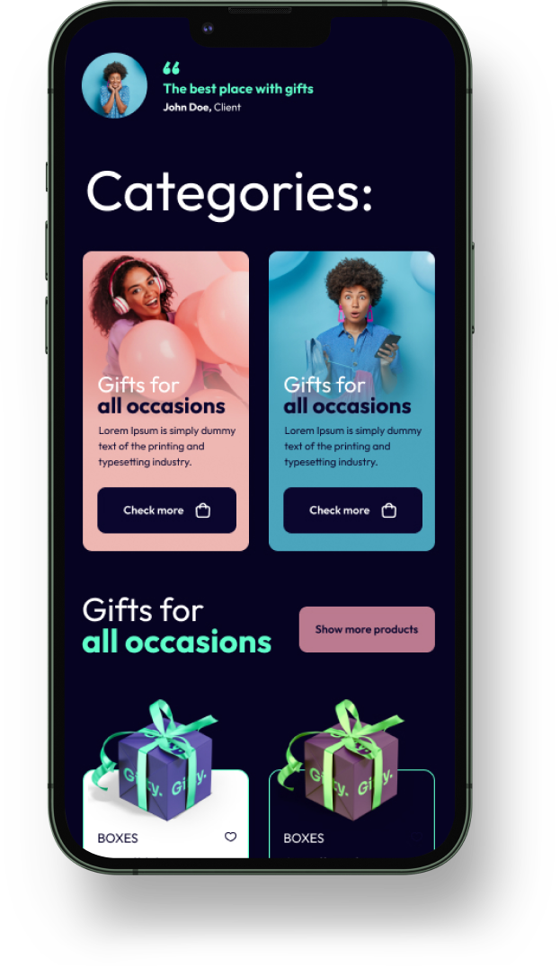 Gifts – Mobile Apps for eCommerceGo SaaS