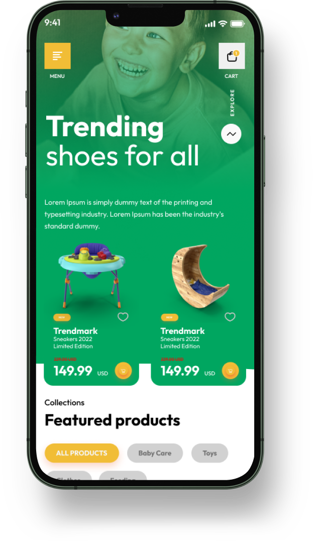 Kidscare – Mobile Apps for eCommerceGo SaaS