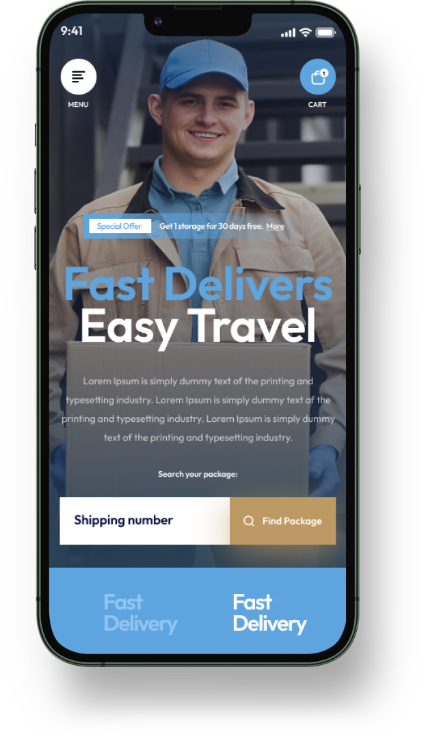 Logistics boxes – Mobile Apps for eCommerceGo SaaS