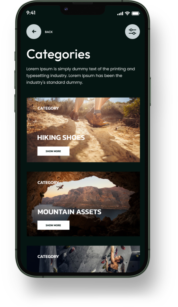 Mountains – Mobile Apps for eCommerceGo SaaS