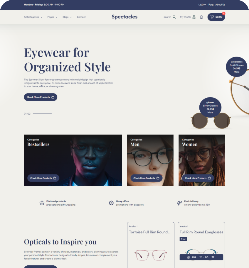 Spectacles Shopify Theme