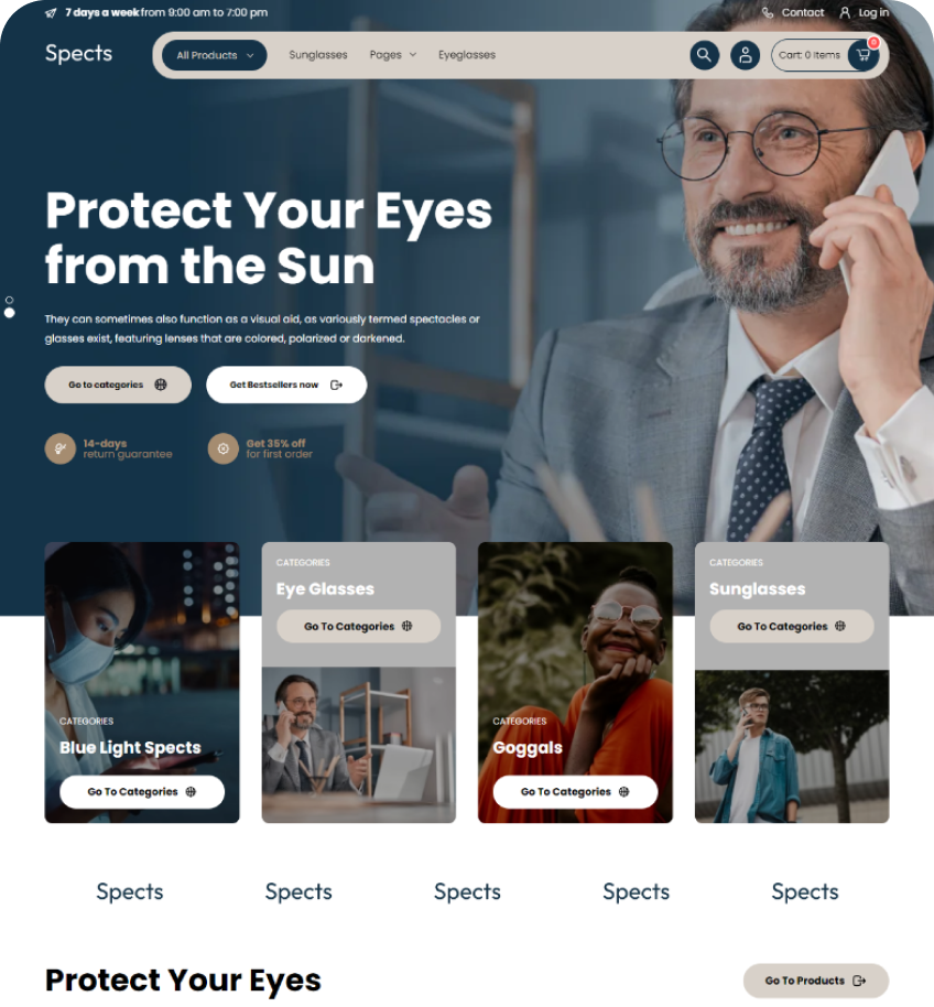 Spects Shopify Theme