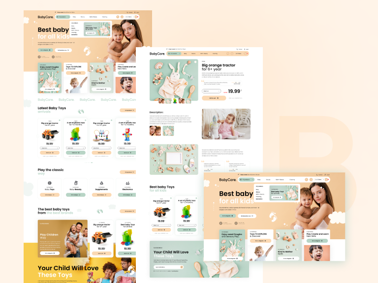 Babycare Theme Add-on for eCommerceGo