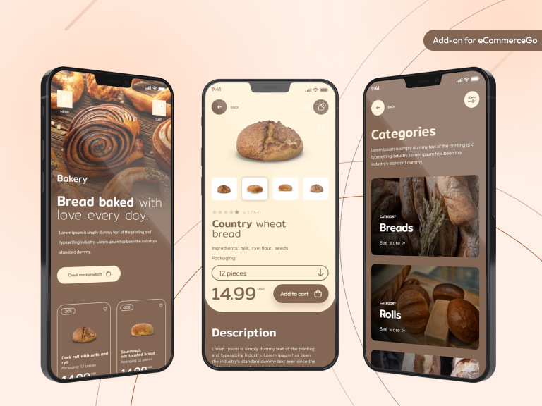 Bake Store iOS App Add-on for eCommerceGo