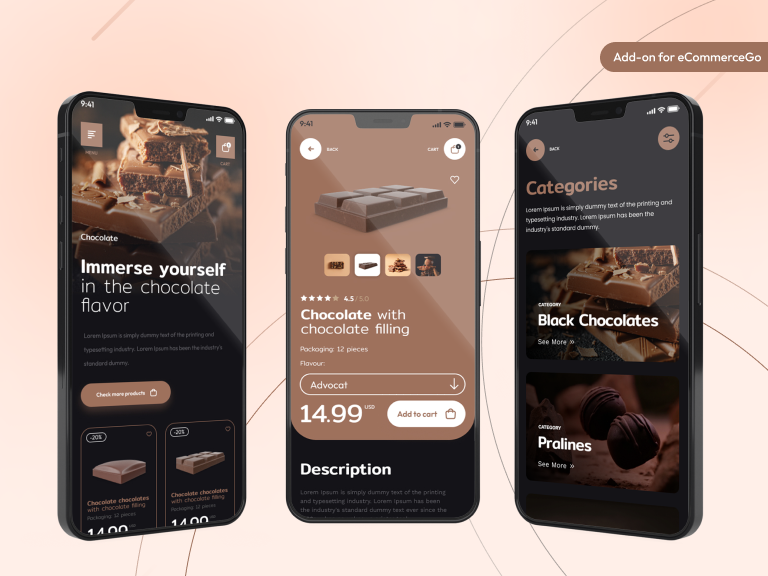 Chocolate iOS App Add-on for eCommerceGo