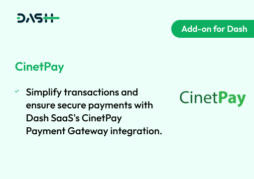 CinetPay – Dash SaaS Add-on