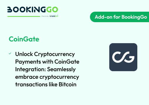 Coingate – BookingGo SaaS Add-on