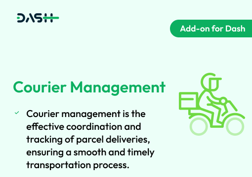 Courier Management – Dash SaaS Add-on