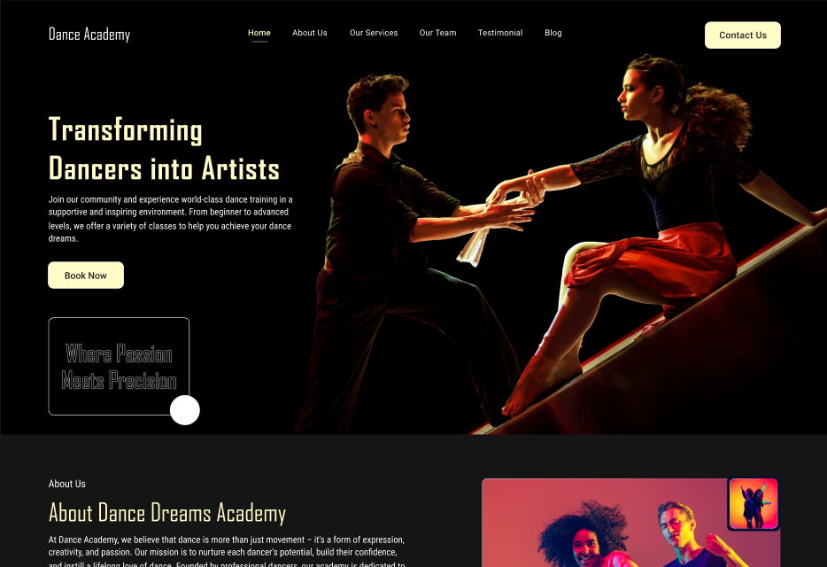 Dance Academy – BookingGo SaaS Add-on