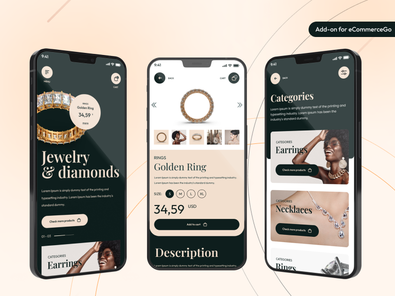 Diamond iOS App Add-on for eCommerceGo