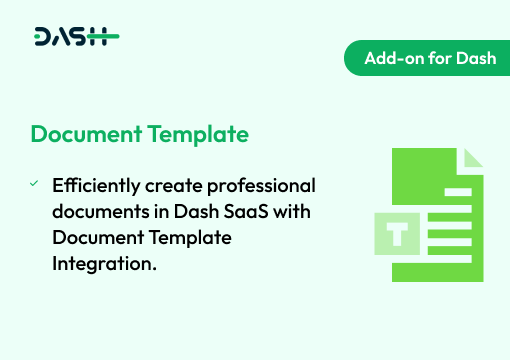 Document Template – Dash SaaS Add-on