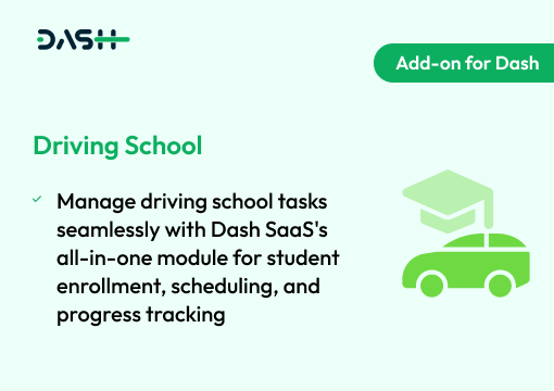 Driving School – Dash SaaS Add-on