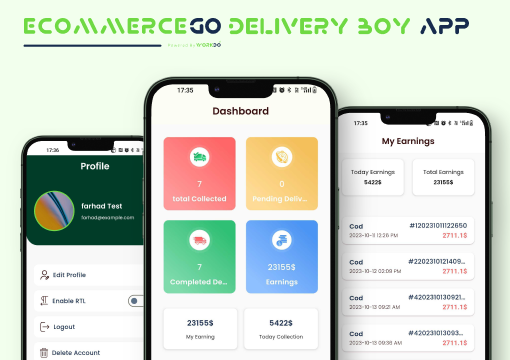 eCommerceGo SaaS Delivery Boy App