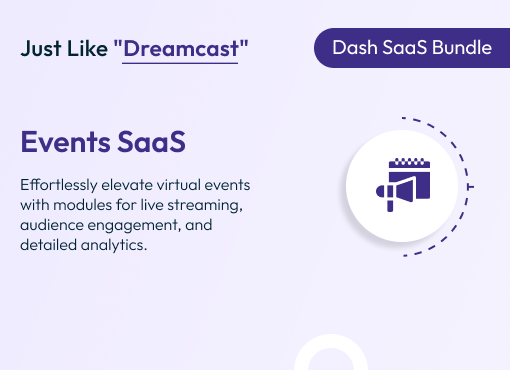 Events SaaS – Dash SaaS Bundle