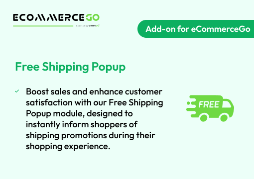 Free Shipping Pop-Up – eCommerceGo Addon