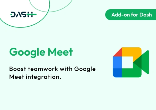 Google Meet – Dash SaaS Add-On