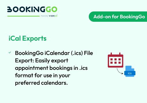 iCal Exports – BookingGo SaaS Add-on