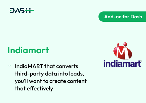 Indiamart – Dash SaaS Add-on
