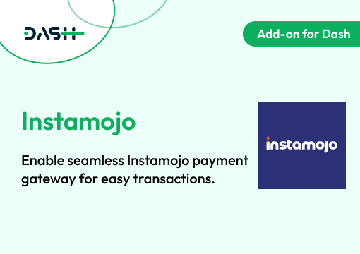 Instamojo – Dash SaaS Add-On