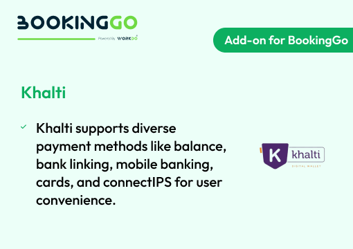 Khalti – BookingGo SaaS Add-on