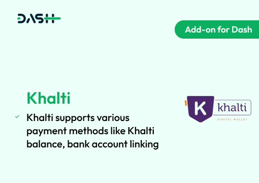 Khalti – Dash SaaS Add-on