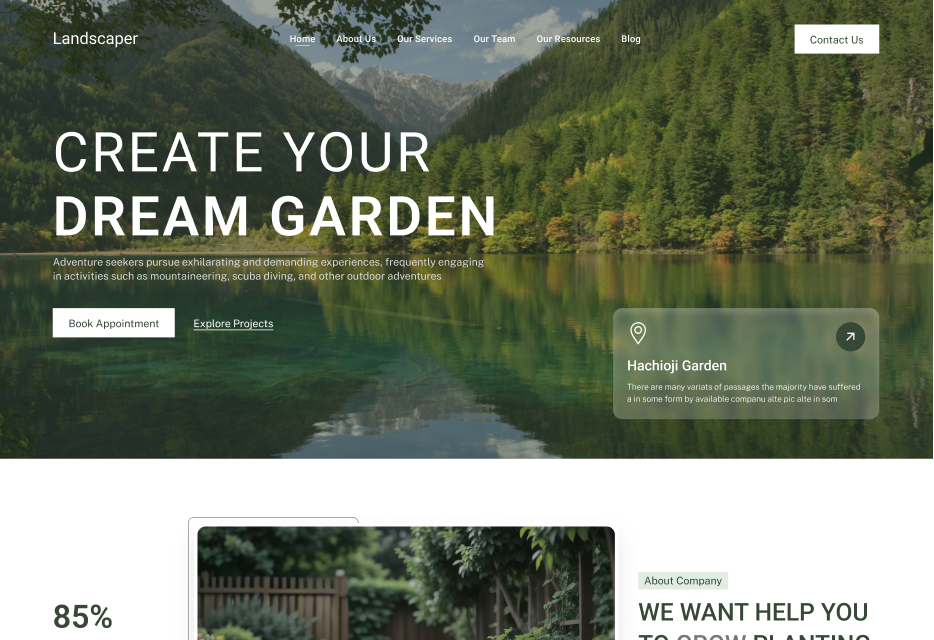 Landscaper – BookingGo SaaS Add-on