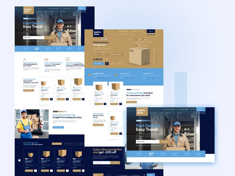 Logistics boxes Shopify Theme