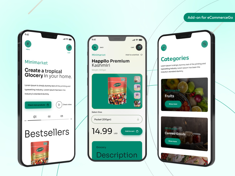 Minimarket Android App Add-on for eCommerceGo