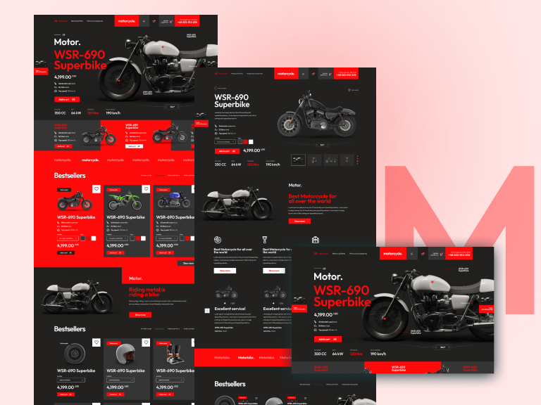 Motorcycle Theme Add-on for eCommerceGo