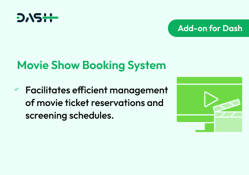 Movie Show Booking System – Dash SaaS Add-on
