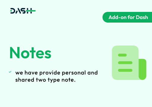 Notes – Dash SaaS Add-on