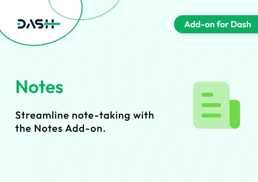 Notes – Dash SaaS Add-On