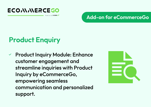 Product Enquiry – eCommerceGo Addon