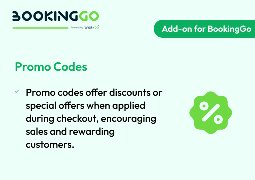 Promo Codes – BookingGo SaaS Add-on