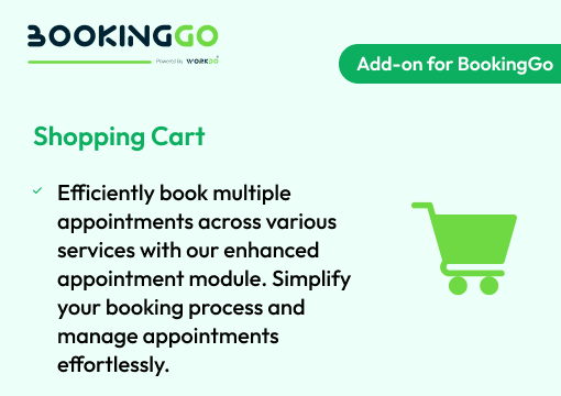 Shopping Cart – BookingGo SaaS Add-on