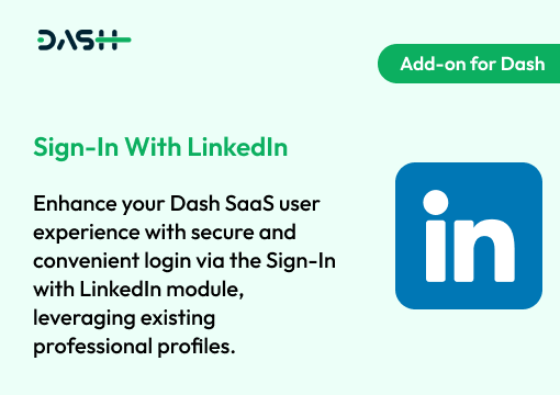 Sign-In With LinkedIn – Dash SaaS Add-on