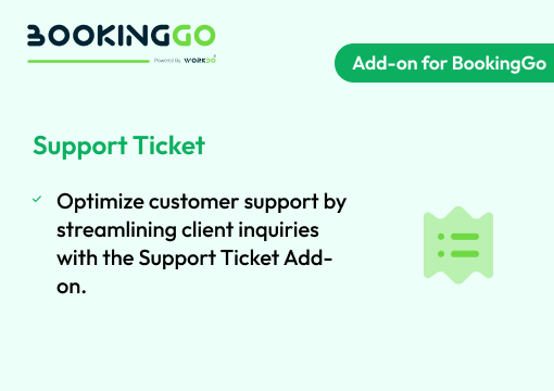 Support ticket – BookingGo SaaS Add-on