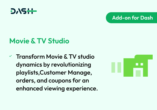 Movie & Tv Studio – Dash SaaS Add-on