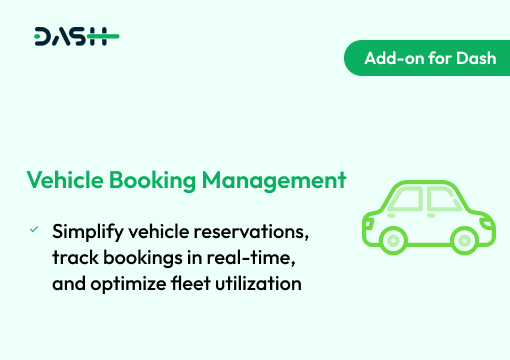 Vehicle Booking Management – Dash SaaS Add-on