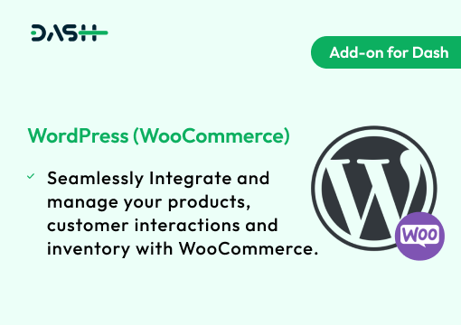 WordPress (WooCommerce) – Dash SaaS Add-on