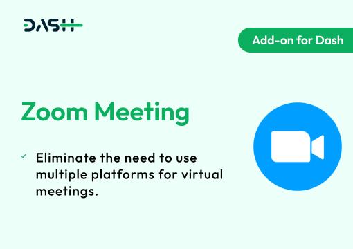 Zoom Meeting – Dash SaaS Add-on