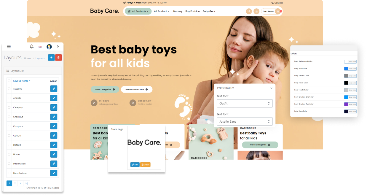 Babycare Opencart Theme - WorkDo
