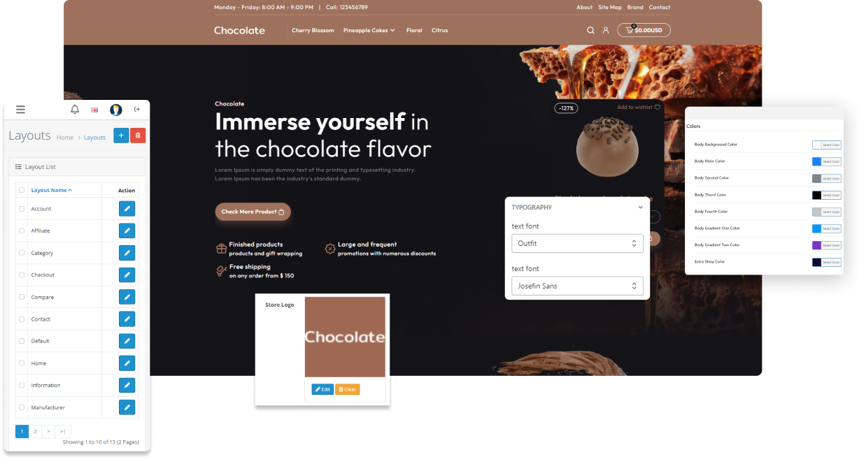 Chocolate Opencart Theme - WorkDo